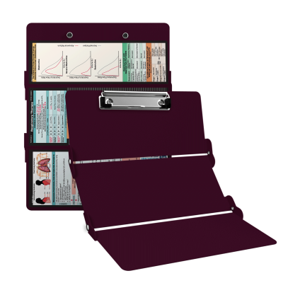 WhiteCoat Clipboard® Trifold - Wine Respiratory Therapy Edition